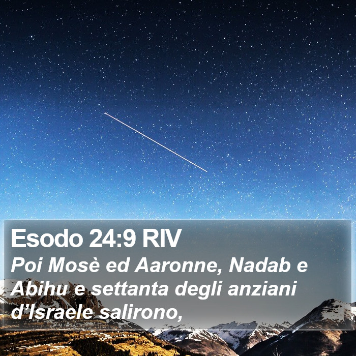 Esodo 24:9 RIV Bible Study