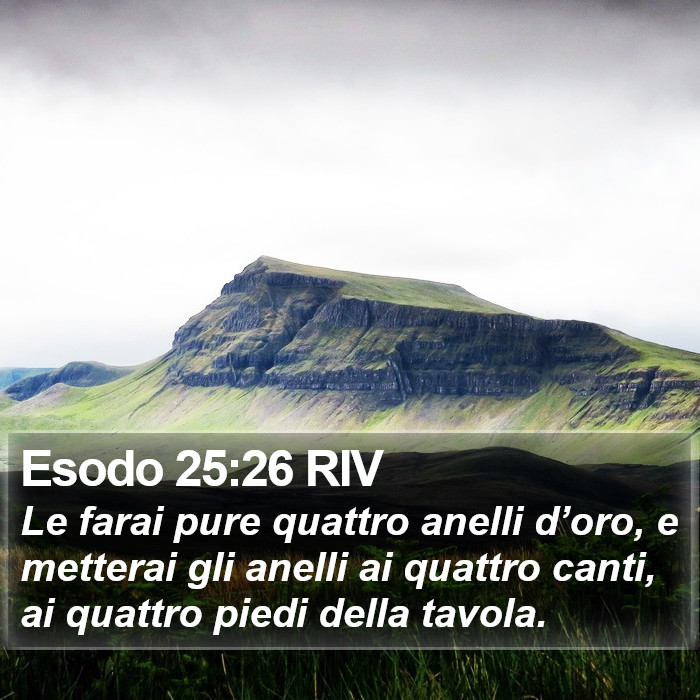 Esodo 25:26 RIV Bible Study