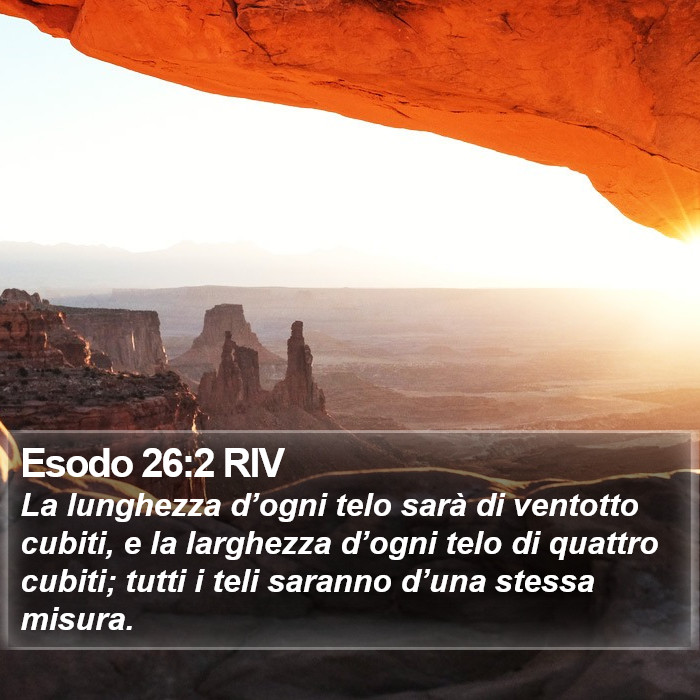Esodo 26:2 RIV Bible Study