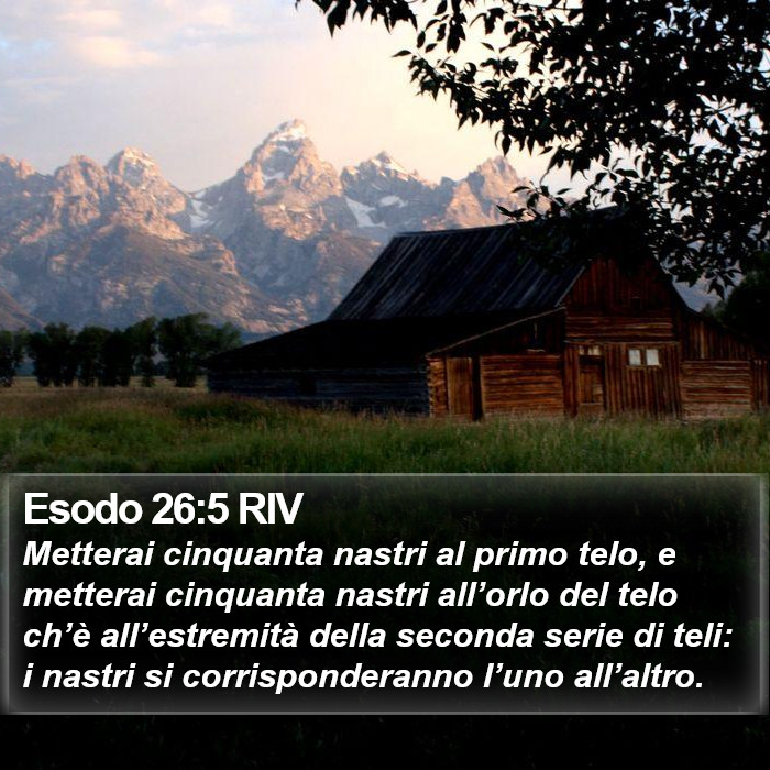 Esodo 26:5 RIV Bible Study