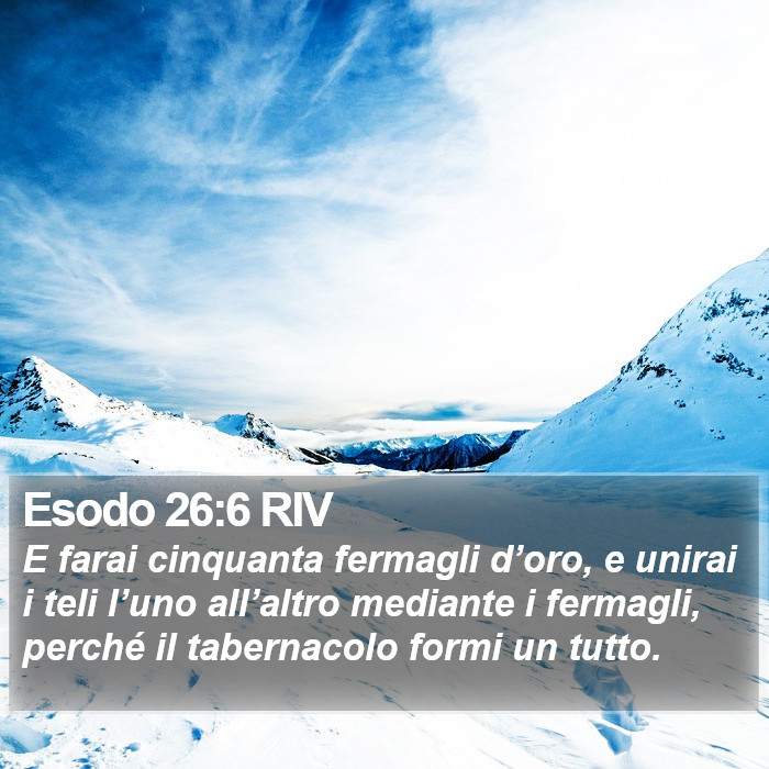 Esodo 26:6 RIV Bible Study