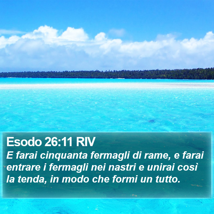 Esodo 26:11 RIV Bible Study