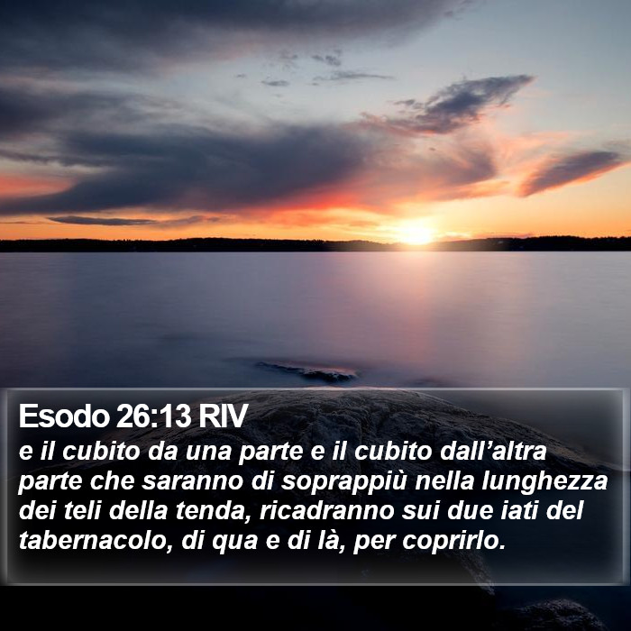 Esodo 26:13 RIV Bible Study