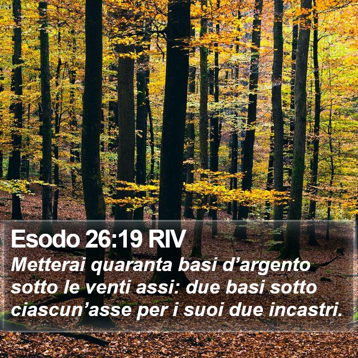 Esodo 26:19 RIV Bible Study