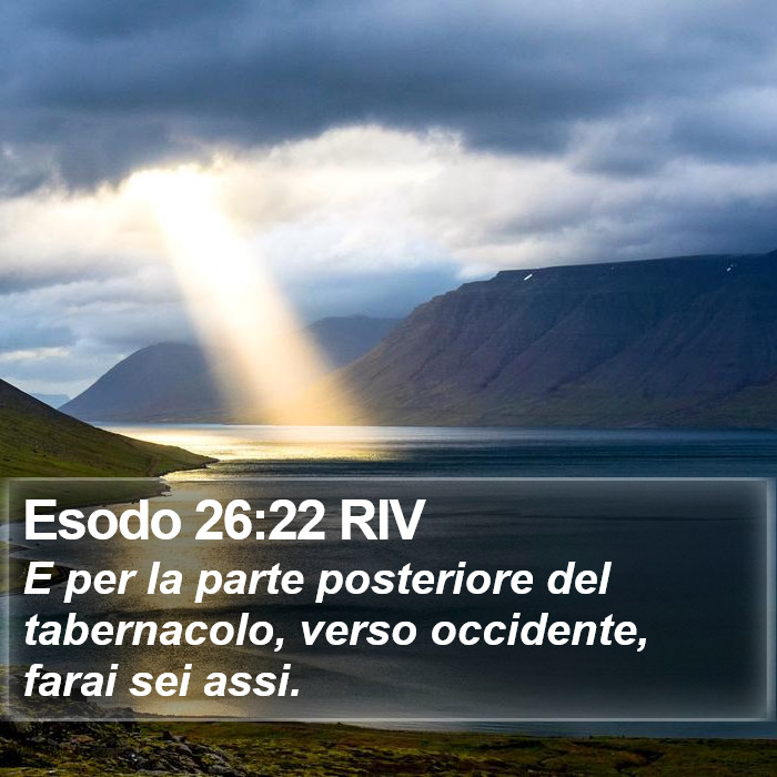 Esodo 26:22 RIV Bible Study