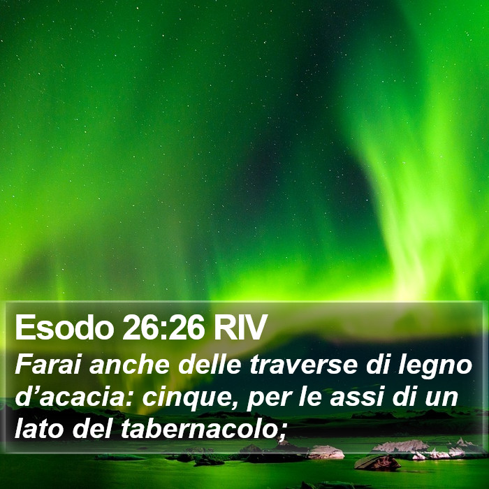 Esodo 26:26 RIV Bible Study