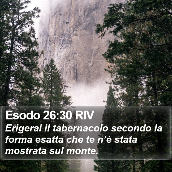 Esodo 26:30 RIV Bible Study