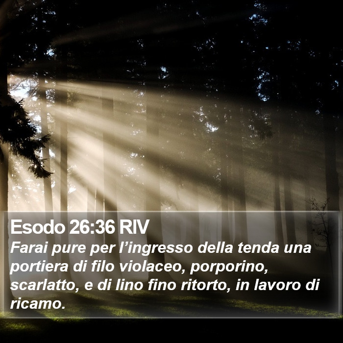 Esodo 26:36 RIV Bible Study