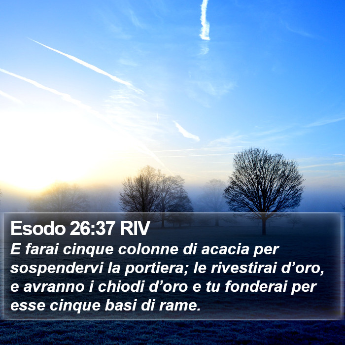 Esodo 26:37 RIV Bible Study