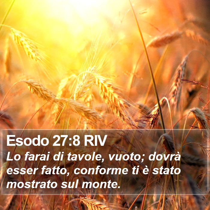 Esodo 27:8 RIV Bible Study