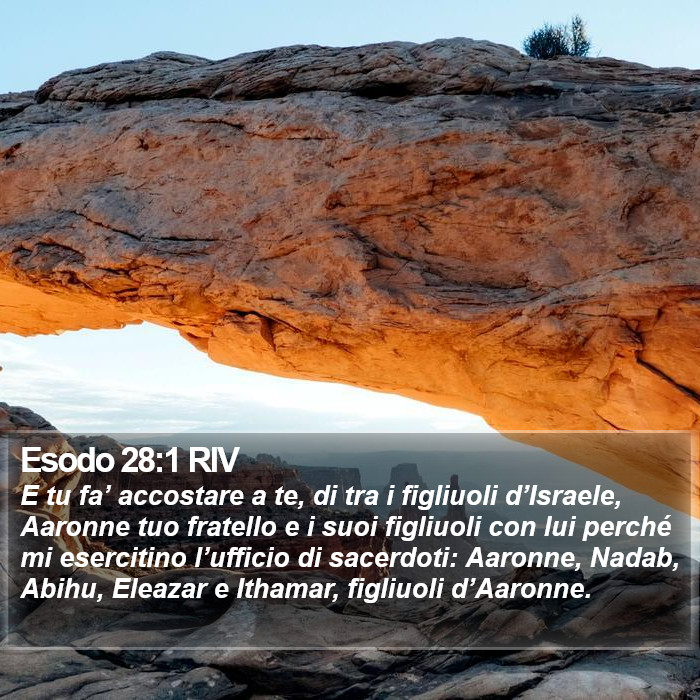 Esodo 28:1 RIV Bible Study