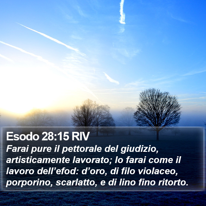 Esodo 28:15 RIV Bible Study