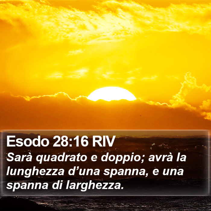 Esodo 28:16 RIV Bible Study