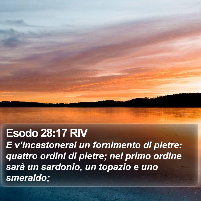 Esodo 28:17 RIV Bible Study