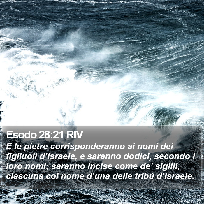 Esodo 28:21 RIV Bible Study