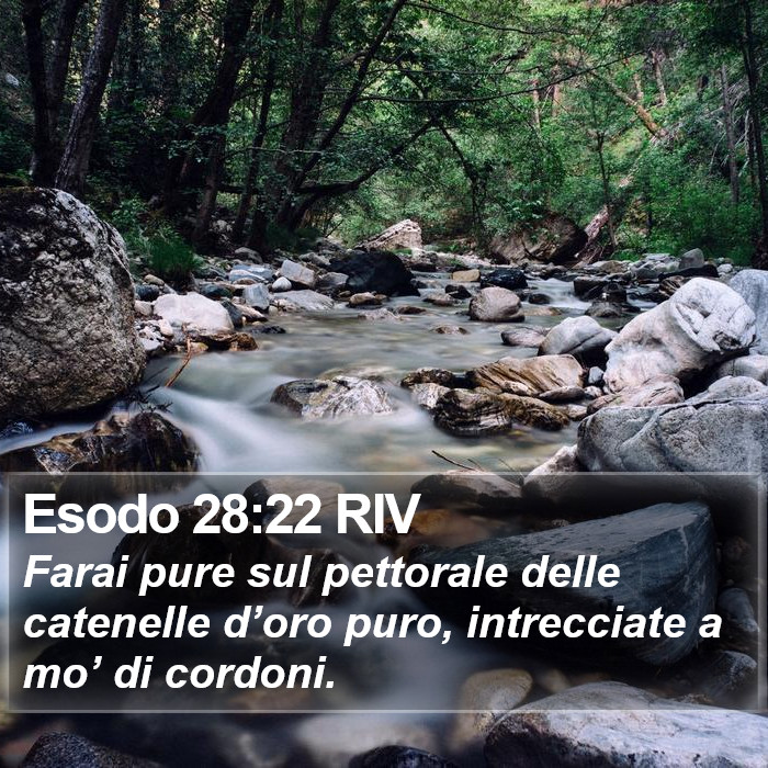 Esodo 28:22 RIV Bible Study