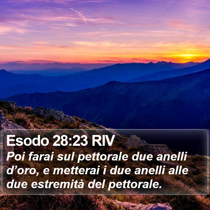 Esodo 28:23 RIV Bible Study