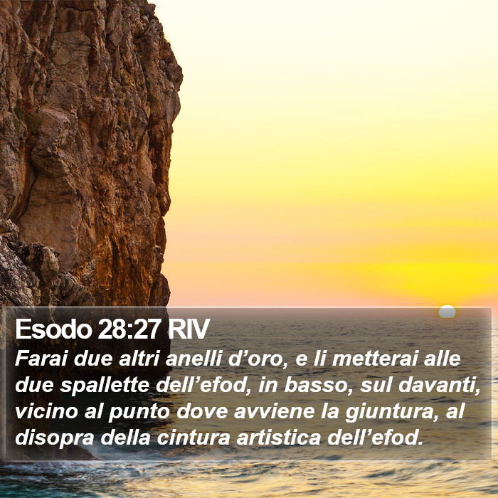 Esodo 28:27 RIV Bible Study