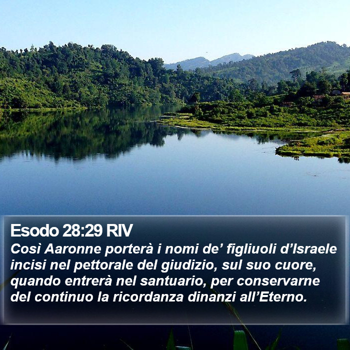 Esodo 28:29 RIV Bible Study