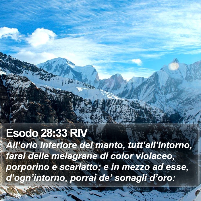 Esodo 28:33 RIV Bible Study