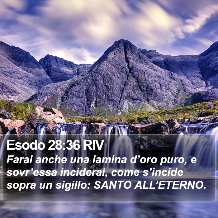 Esodo 28:36 RIV Bible Study