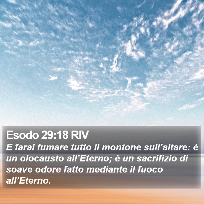 Esodo 29:18 RIV Bible Study