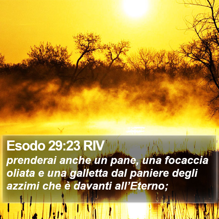 Esodo 29:23 RIV Bible Study