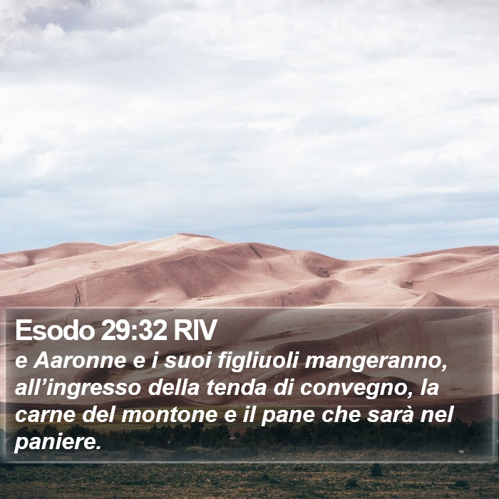 Esodo 29:32 RIV Bible Study
