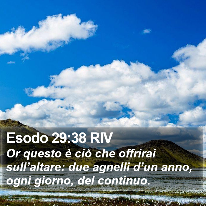 Esodo 29:38 RIV Bible Study