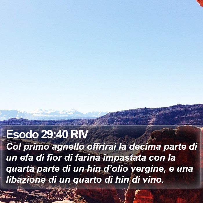 Esodo 29:40 RIV Bible Study