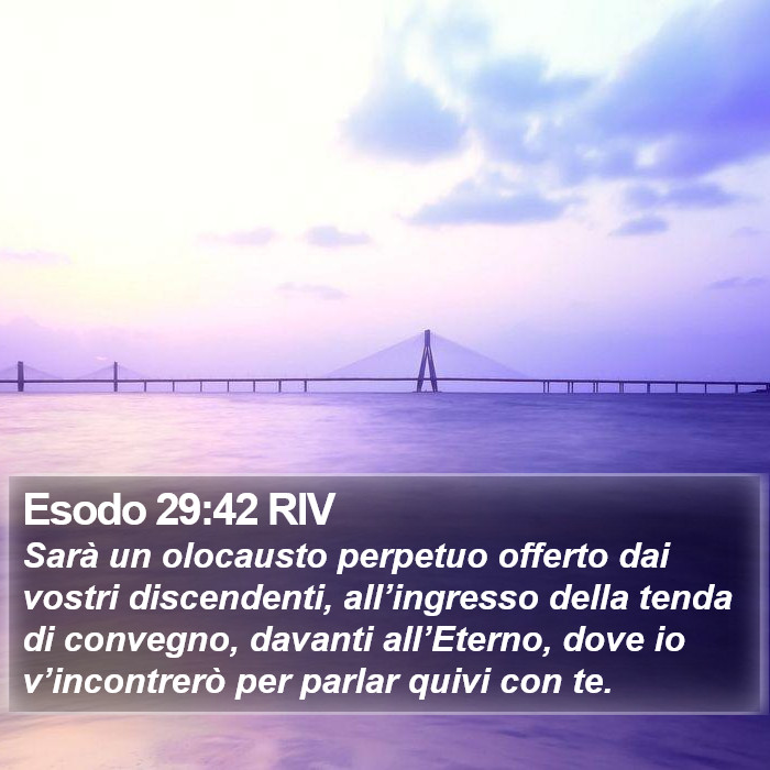 Esodo 29:42 RIV Bible Study