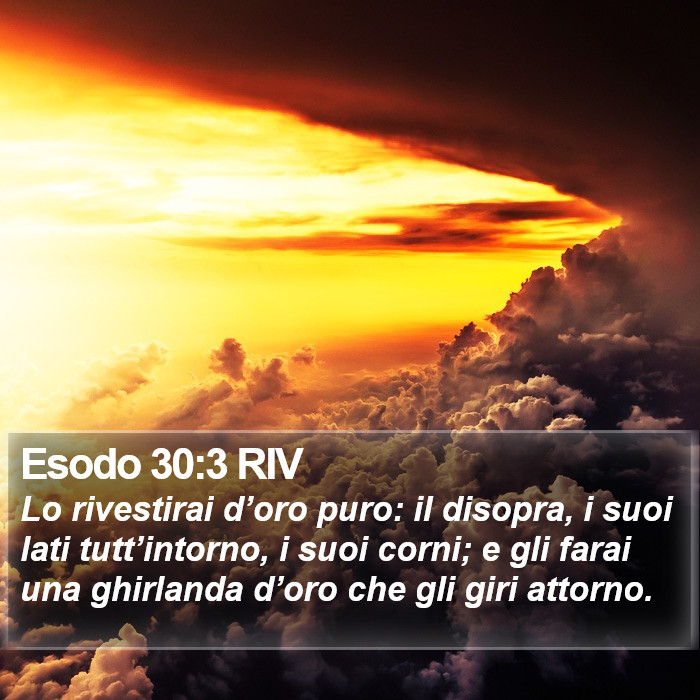 Esodo 30:3 RIV Bible Study