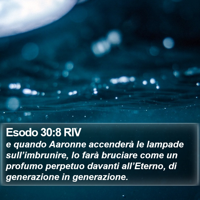 Esodo 30:8 RIV Bible Study