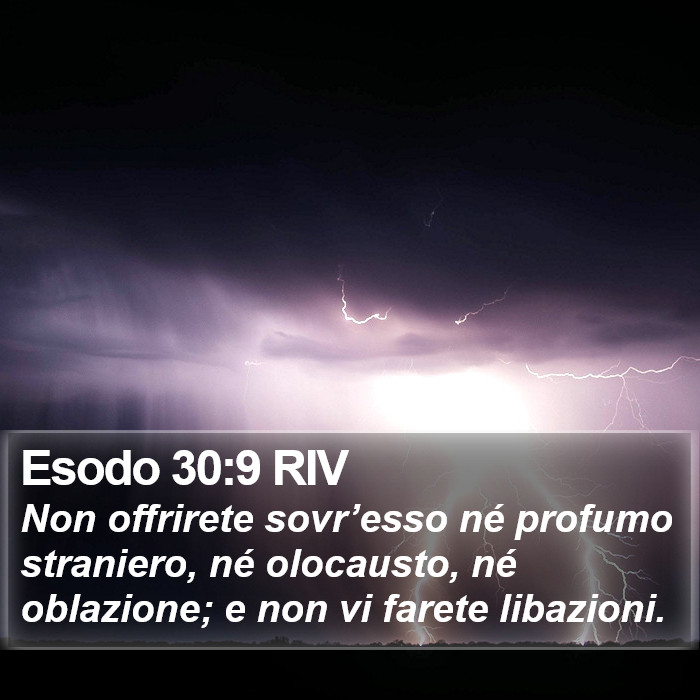 Esodo 30:9 RIV Bible Study