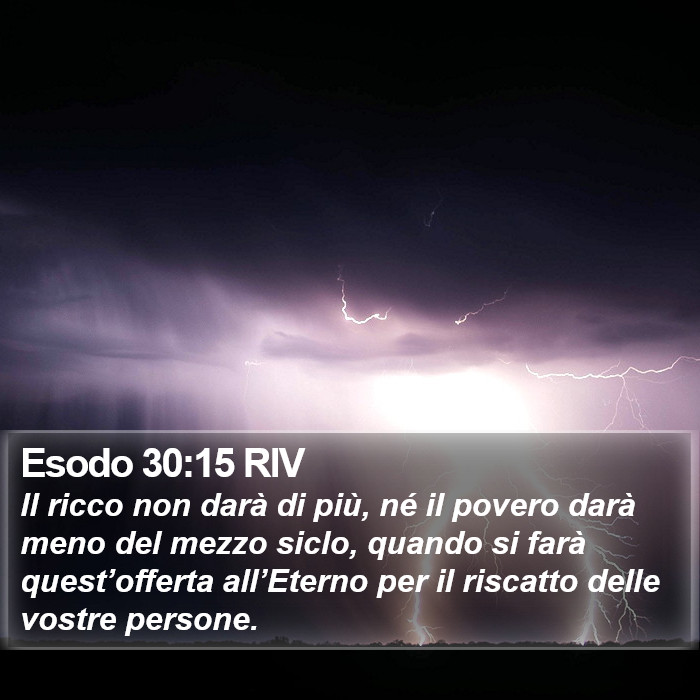 Esodo 30:15 RIV Bible Study