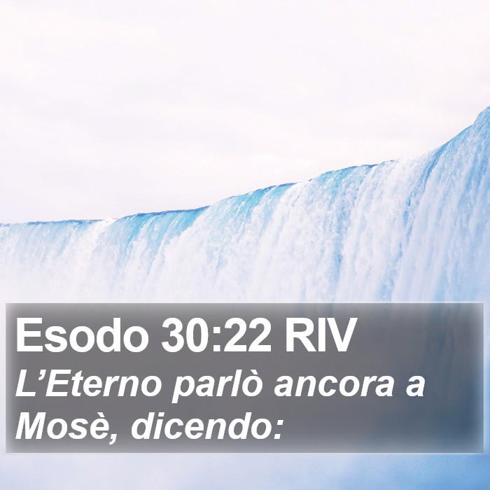 Esodo 30:22 RIV Bible Study