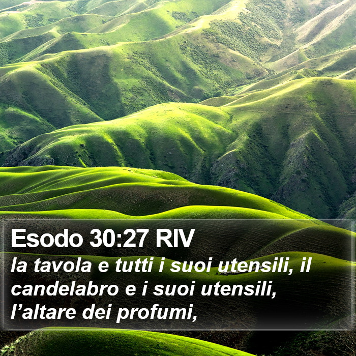 Esodo 30:27 RIV Bible Study
