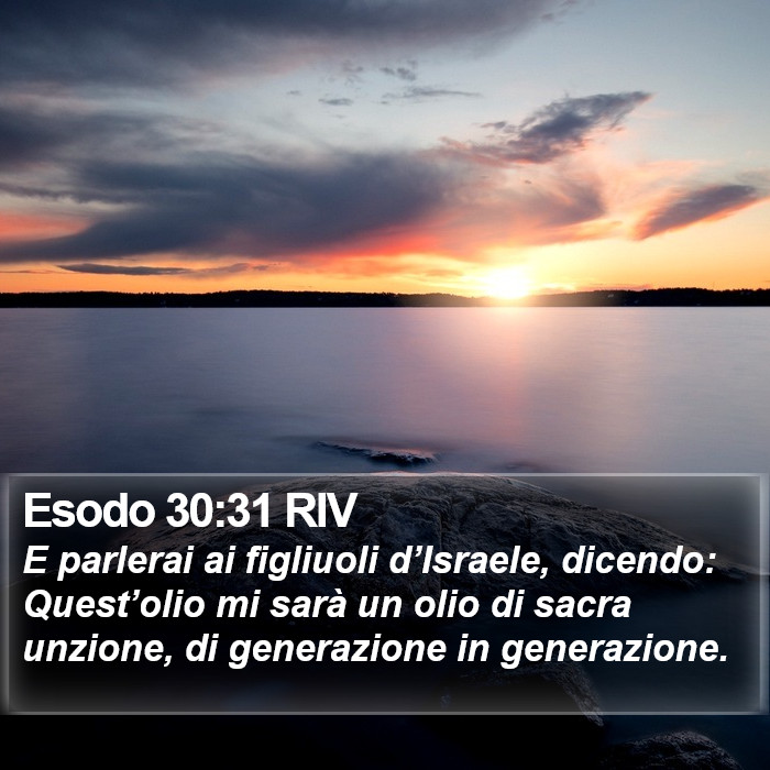 Esodo 30:31 RIV Bible Study