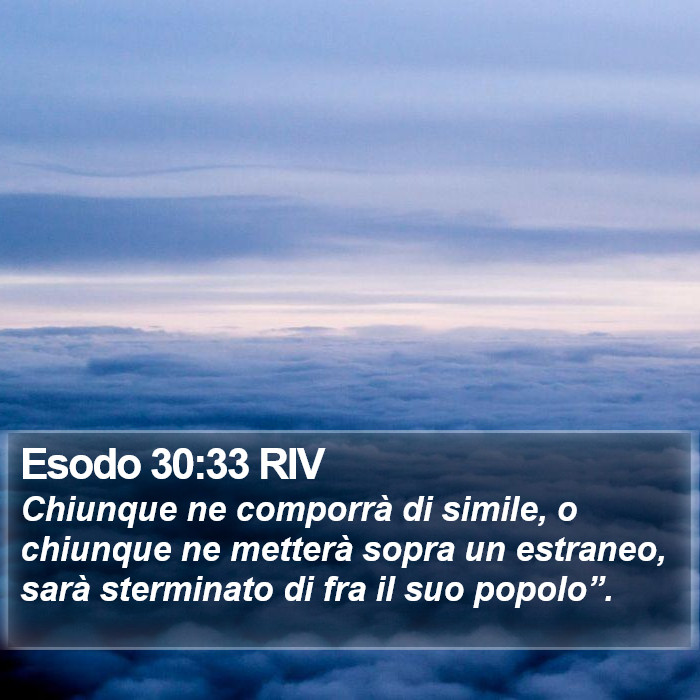 Esodo 30:33 RIV Bible Study