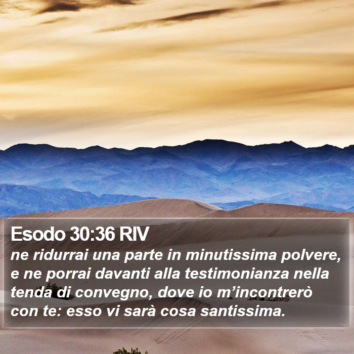 Esodo 30:36 RIV Bible Study