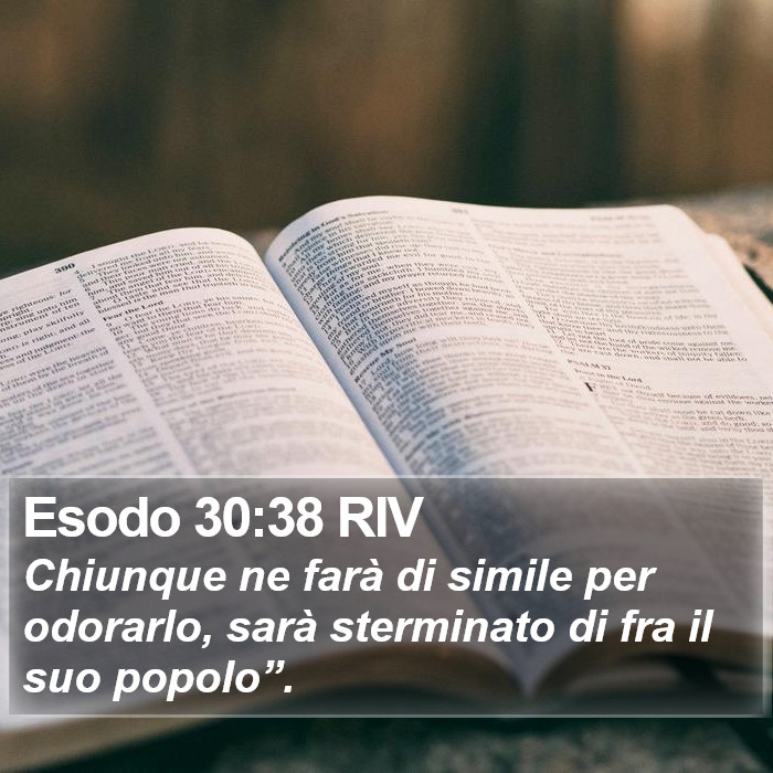 Esodo 30:38 RIV Bible Study