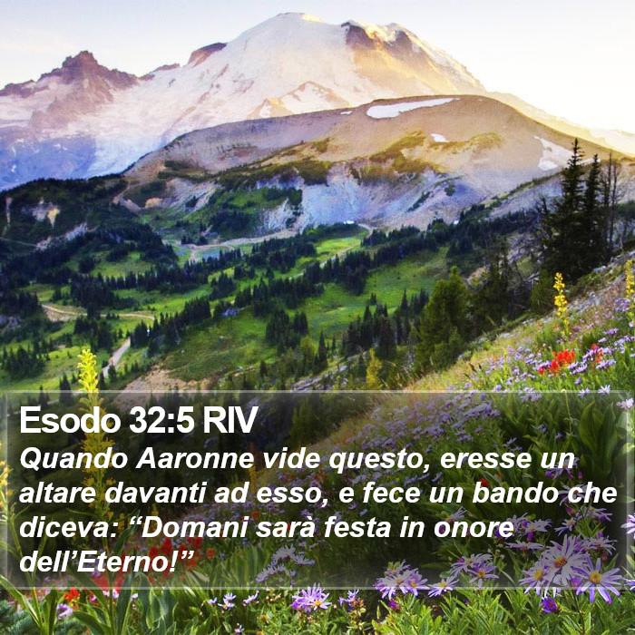 Esodo 32:5 RIV Bible Study