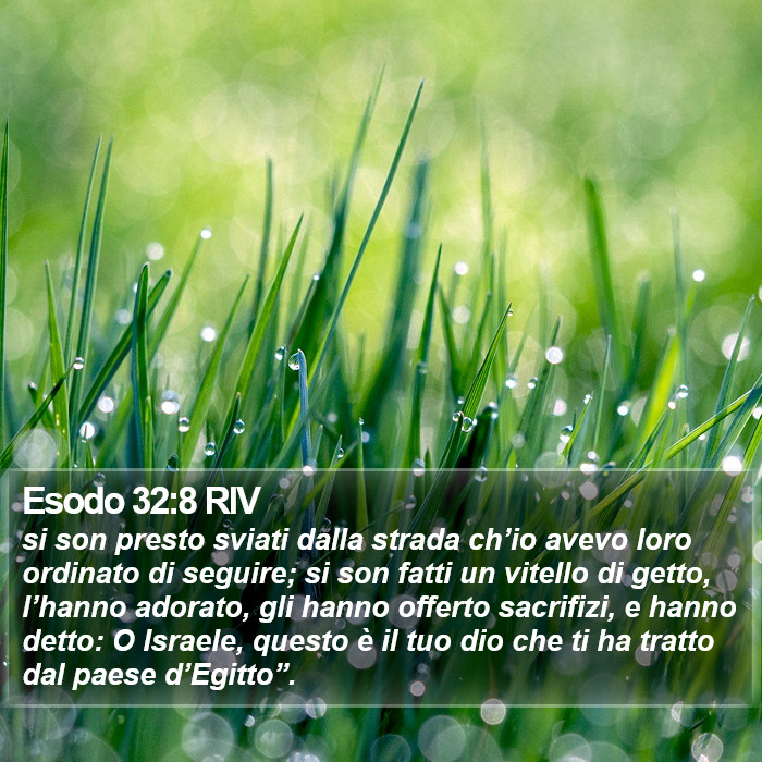 Esodo 32:8 RIV Bible Study