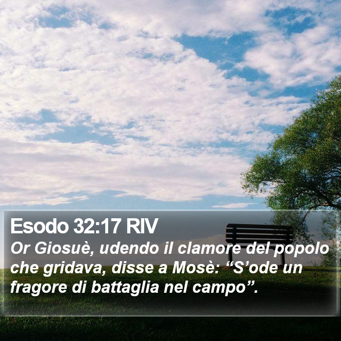 Esodo 32:17 RIV Bible Study