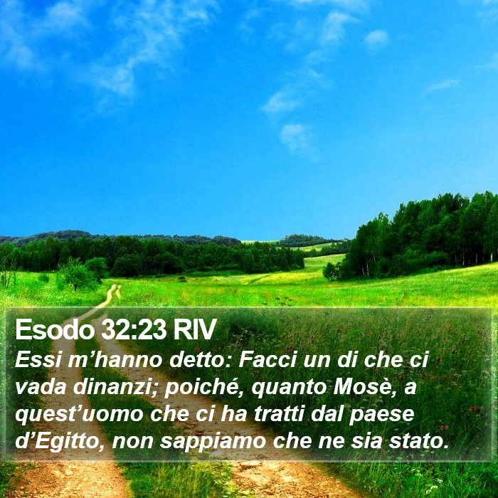 Esodo 32:23 RIV Bible Study