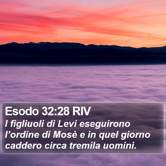 Esodo 32:28 RIV Bible Study