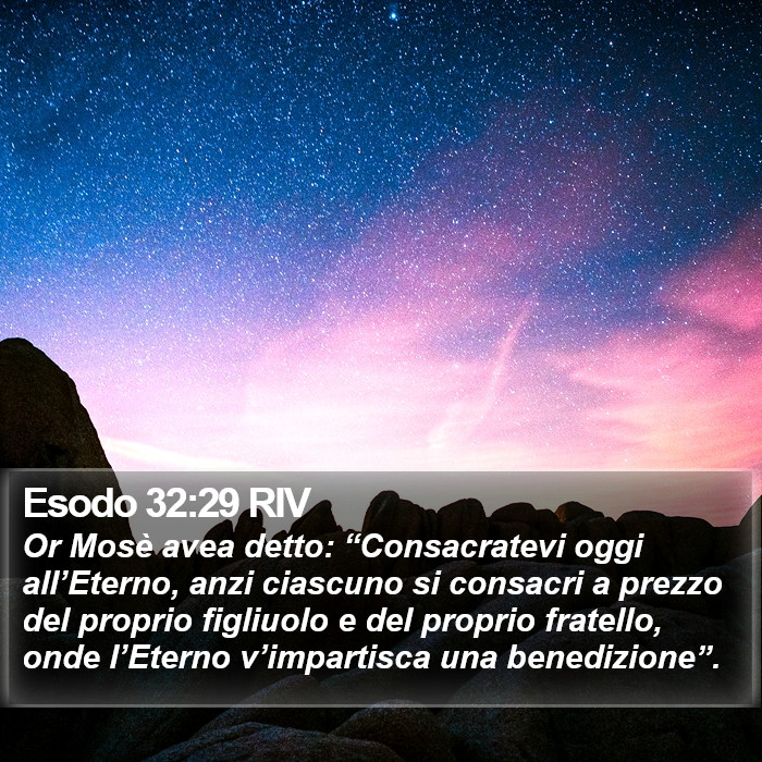 Esodo 32:29 RIV Bible Study