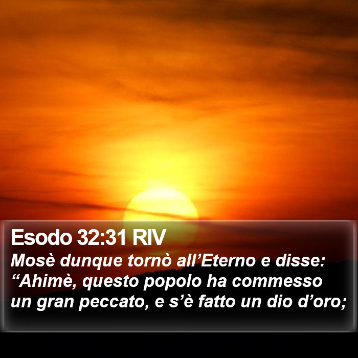 Esodo 32:31 RIV Bible Study