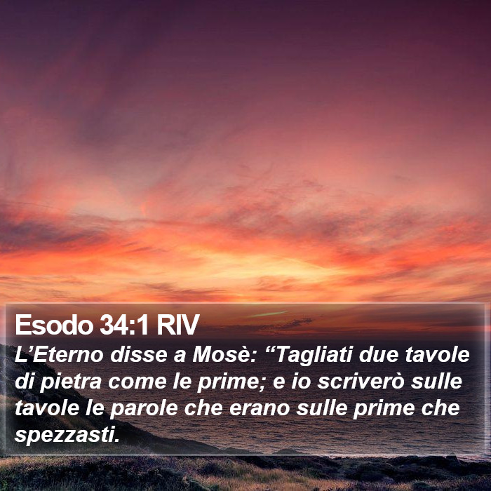 Esodo 34:1 RIV Bible Study