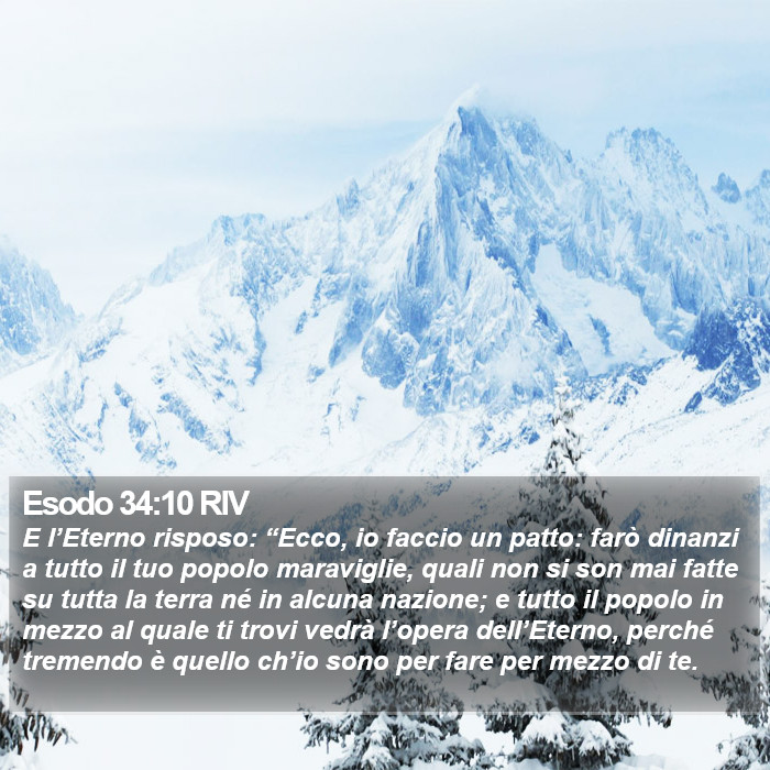 Esodo 34:10 RIV Bible Study
